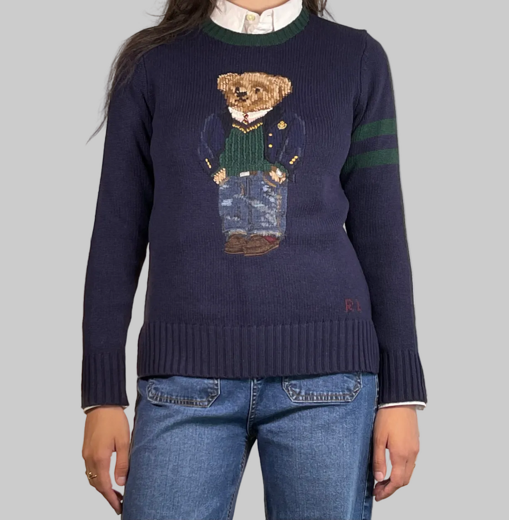 Polo Ralph Lauren Preppy Polo Bear Wool Sweater