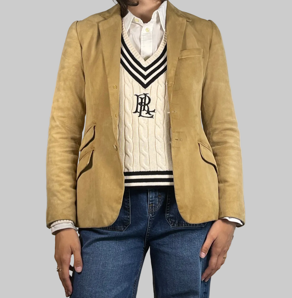 Ralph Lauren Vintage Goat Suede Blazer