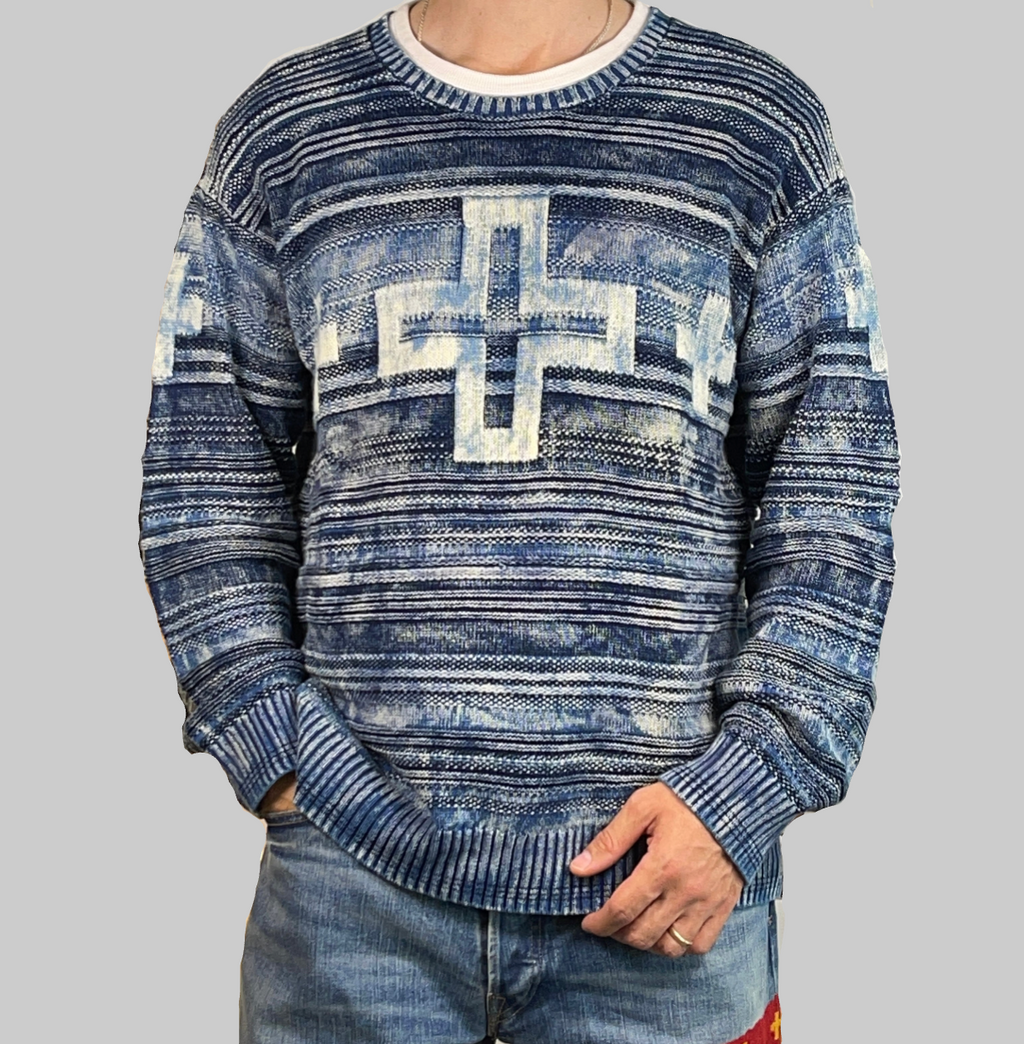 Polo by Ralph Lauren x Naiomi Glasses Indigo Cotton Sweater (2024)