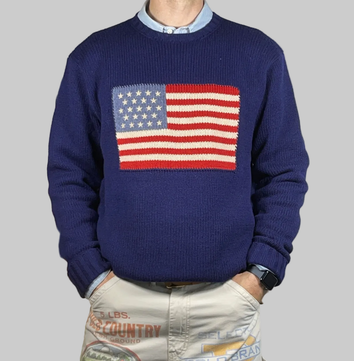 Polo Ralph Lauren Iconic American Flag Wool Sweater