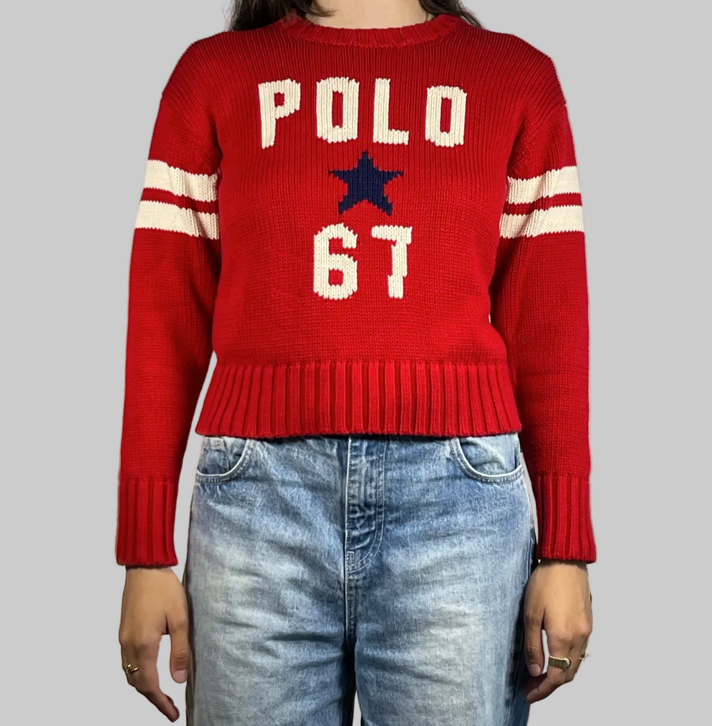 Polo by Ralph Lauren Polo Ball Cotton Intarsia-Knit Sweater