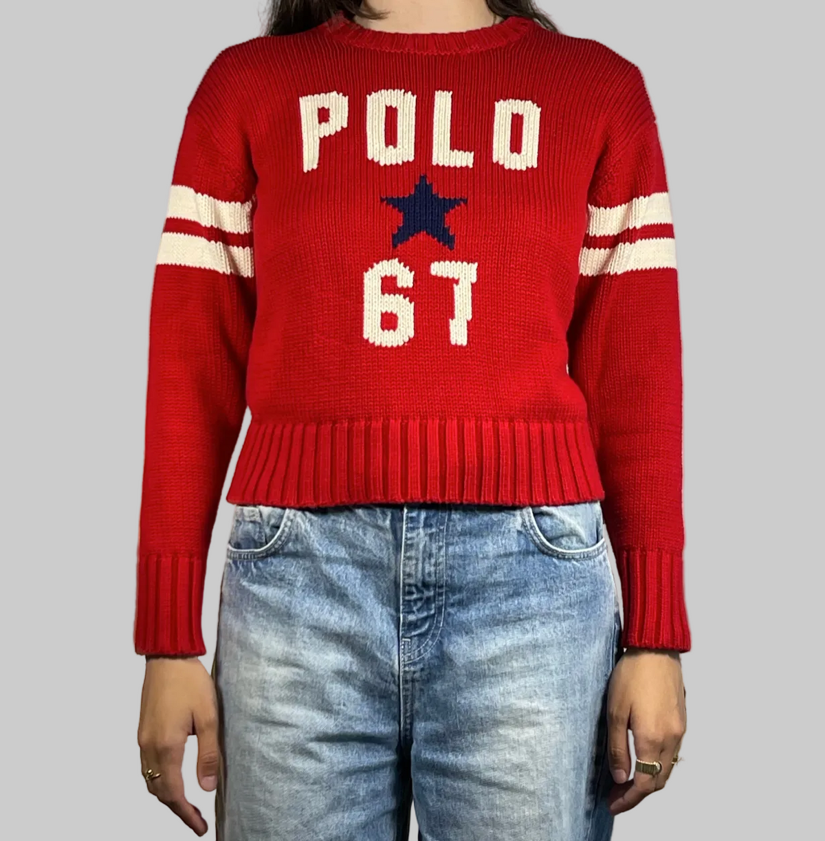 Polo by Ralph Lauren Polo Ball Cotton Intarsia-Knit Sweater