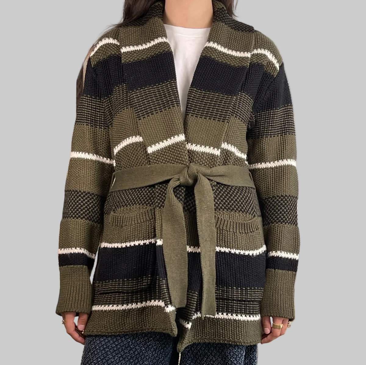 Polo Ralph Lauren Striped Shawl-Collar Cardigan