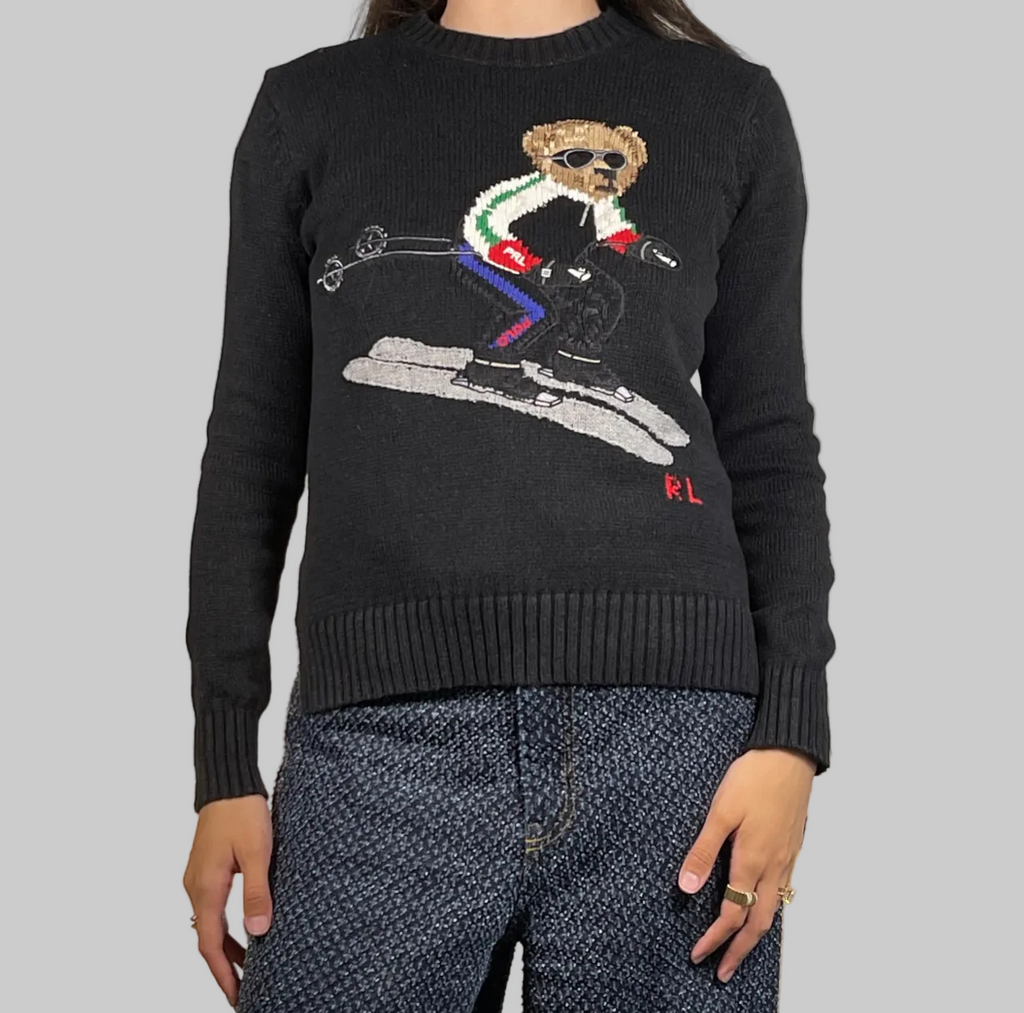 Polo Ralph Lauren Polo Bear Skier Cotton & Linen Sweater