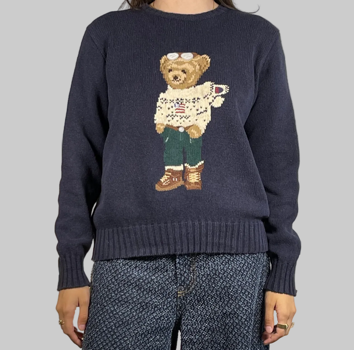 Ralph Lauren Polo Sport Vintage Polo Bear Cotton Sweater