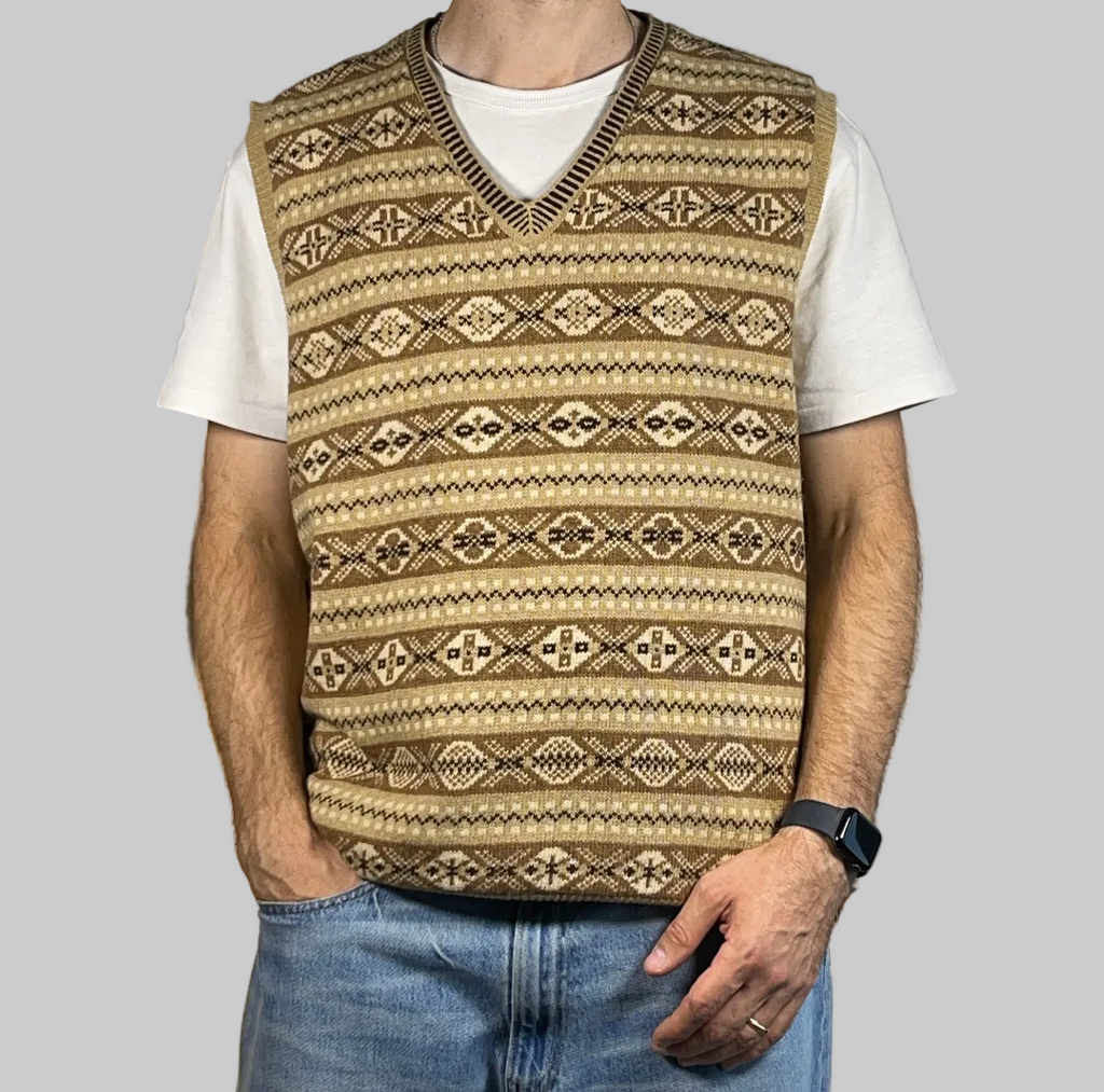 Polo by Ralph Lauren Vintage Fair Isle Cotton & Cashmere Sweater Vest