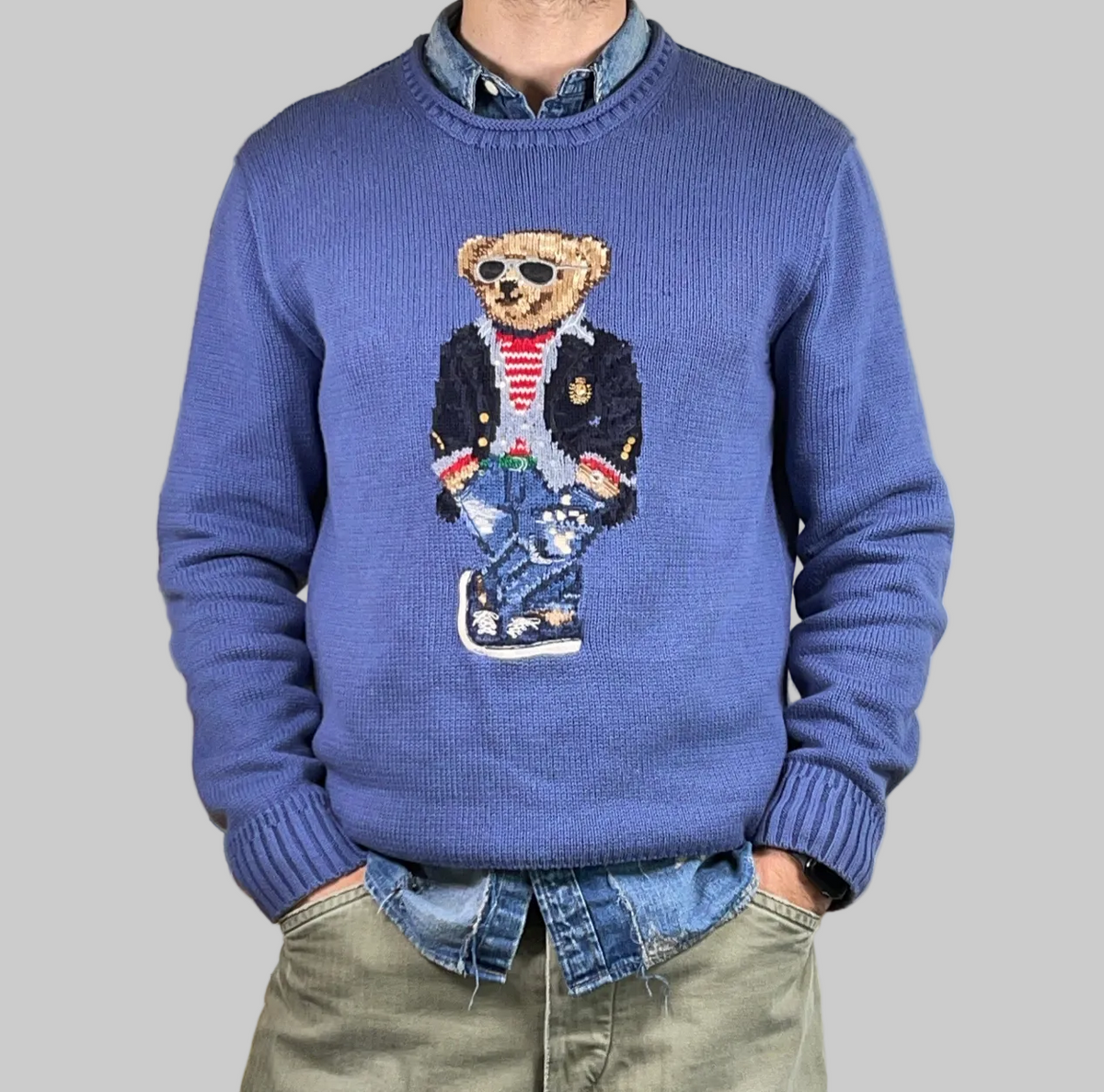 Polo by Ralph Lauren Polo Bear Regatta Cotton Sweater M