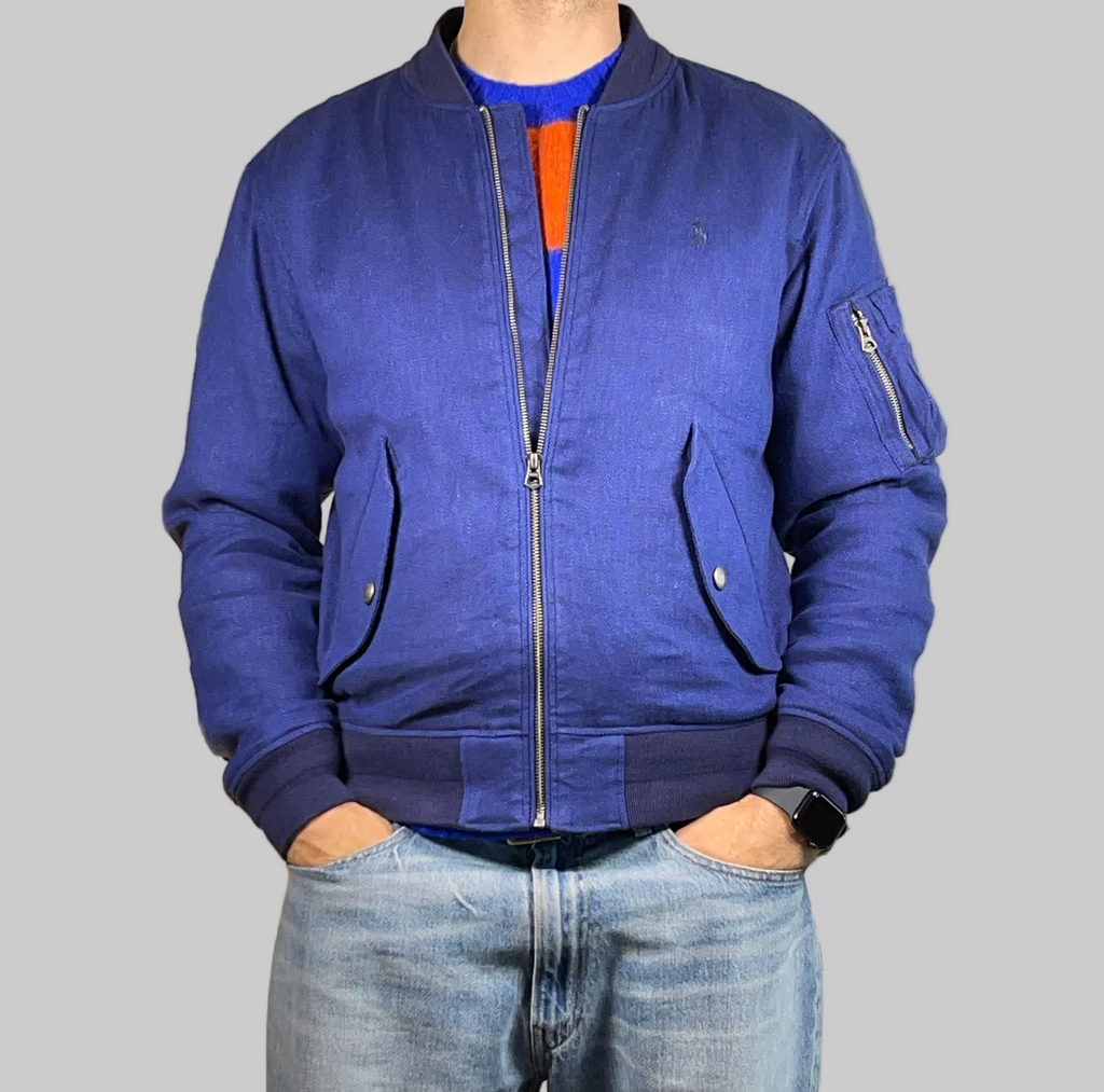Polo Ralph Lauren Linen & Stretch Cotton Bomber Jacket S