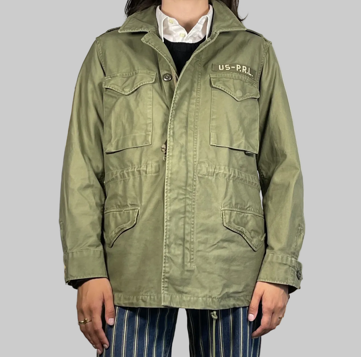 Polo Ralph Lauren Distressed Cotton Twill Surplus Jacket
M