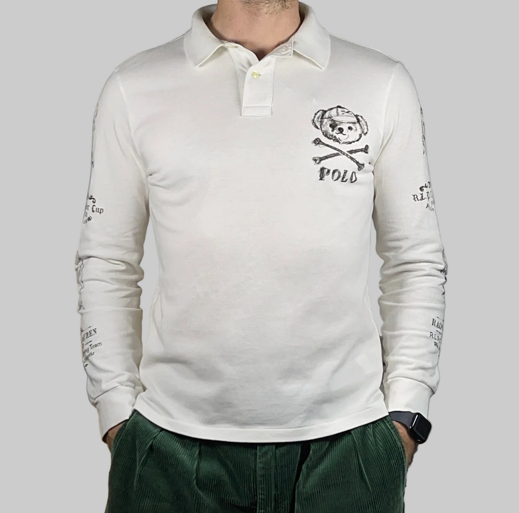 Polo Ralph Lauren Polo Bear Long-Sleeve Cotton Piqué Polo Shirt M