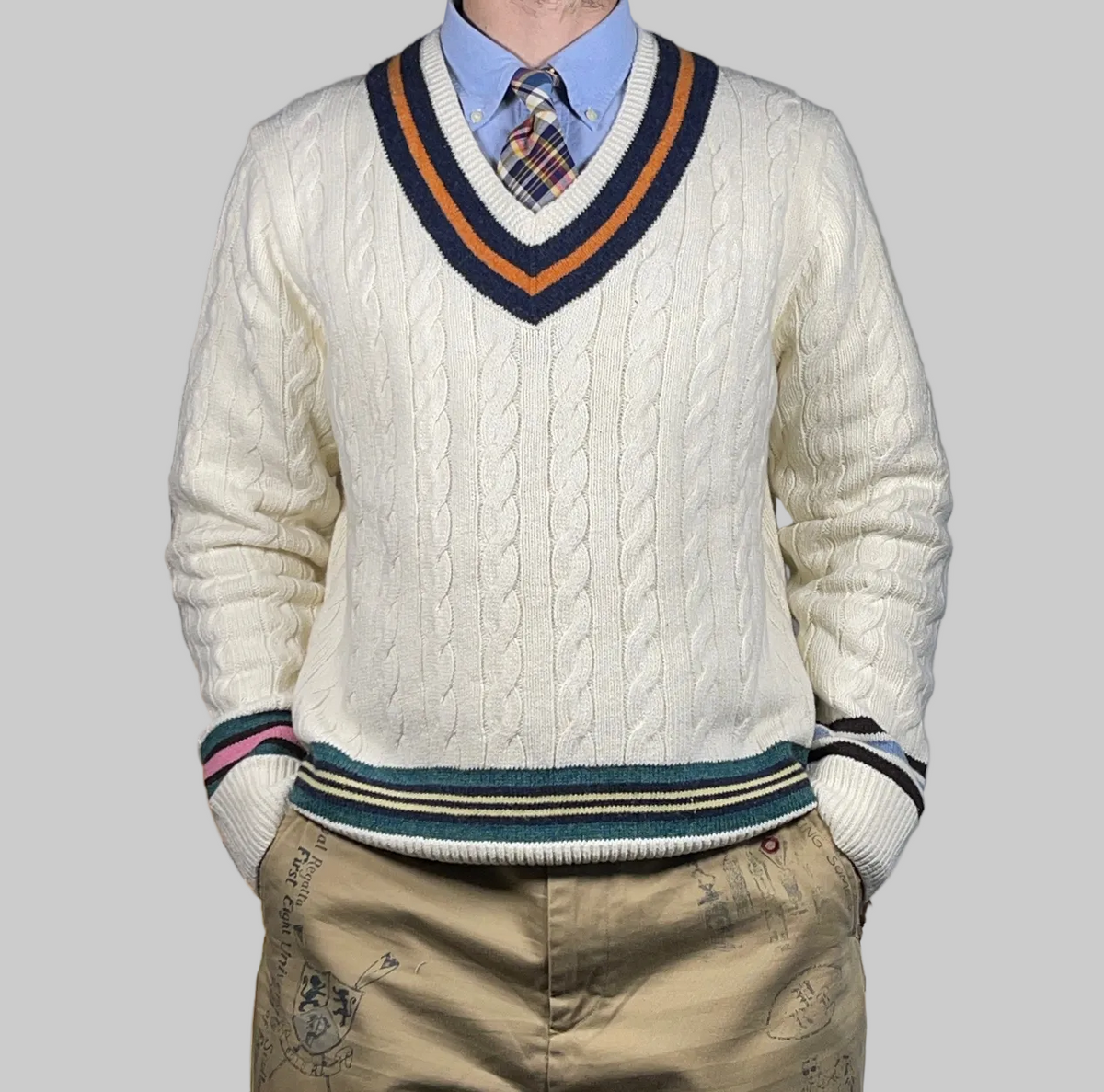 Polo Ralph Lauren Cotton & Cashmere Cricket Sweater L