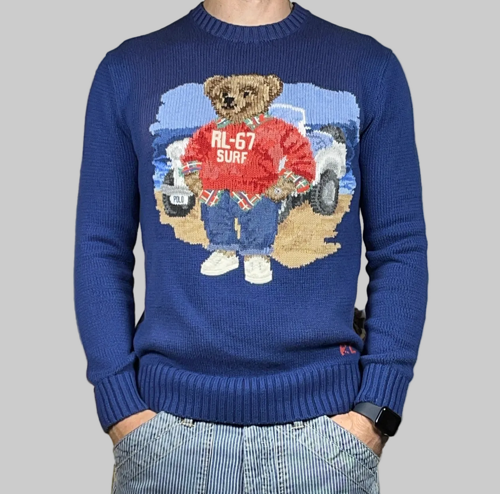Polo by Ralph Lauren Polo Bear RL-67 Surf Cotton Sweater XS