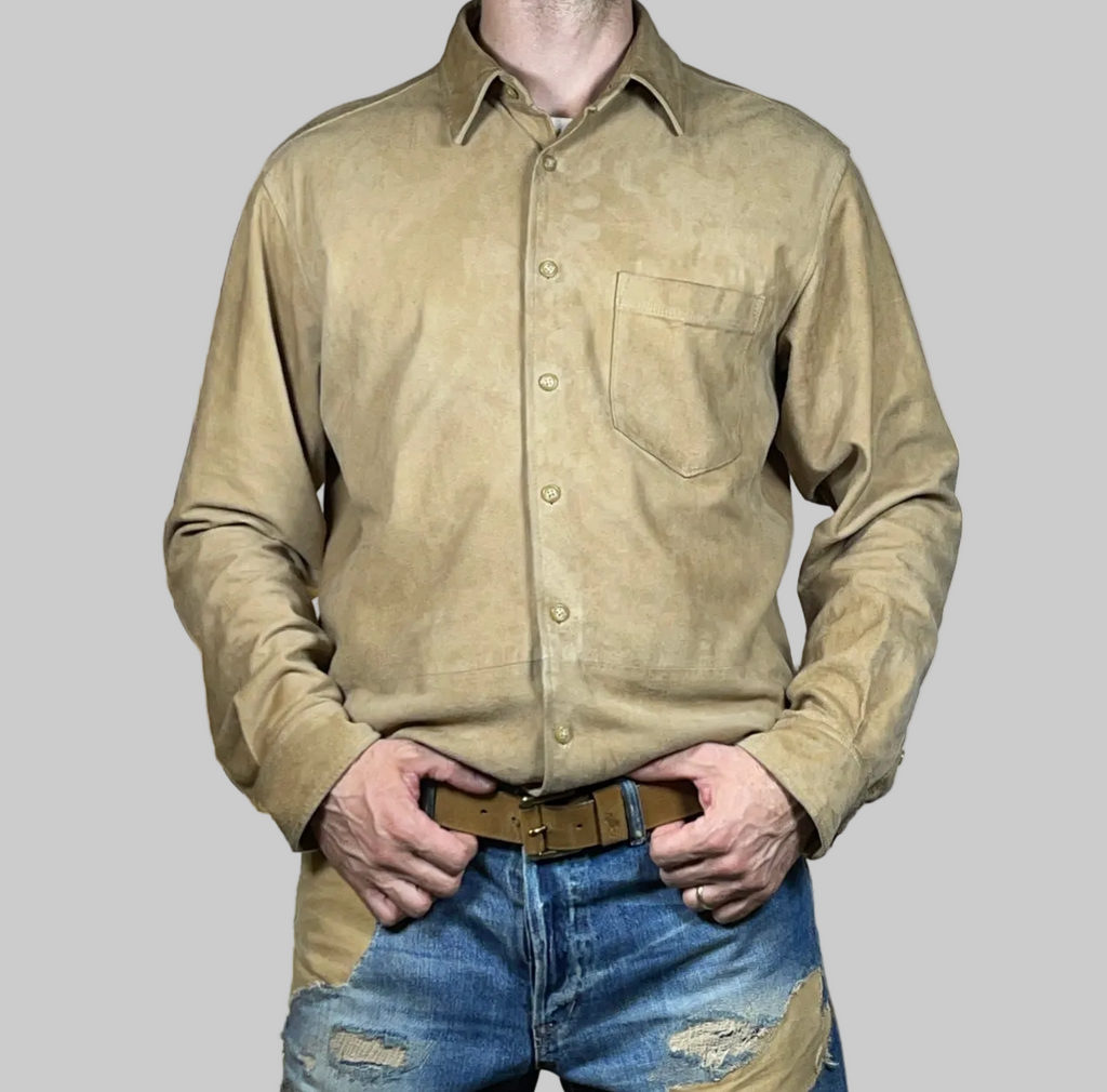 Polo by Ralph Lauren Vintage Suede Leather Overshirt M