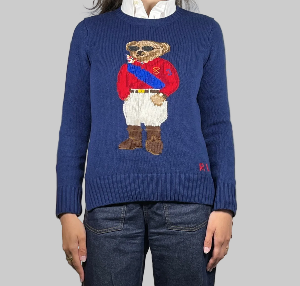 Polo Ralph Lauren Polo Bear Jockey Wool & Cashmere Sweater XS