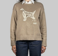 Lauren Ralph Lauren English Setter Intarsia-Knit Cotton Sweater L
