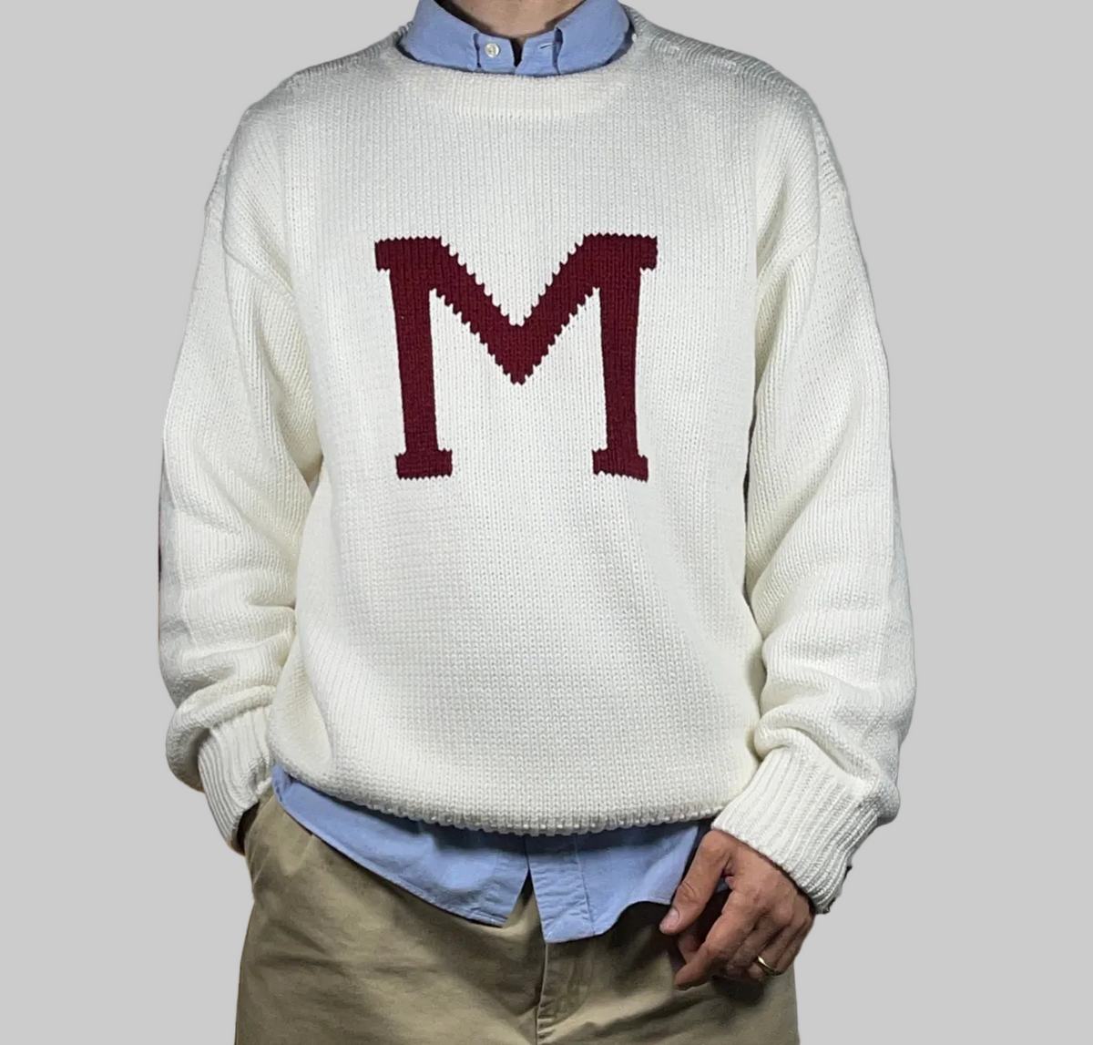 Polo by Ralph Lauren Limited-Edition Morehouse College Letter Cotton Sweater XL