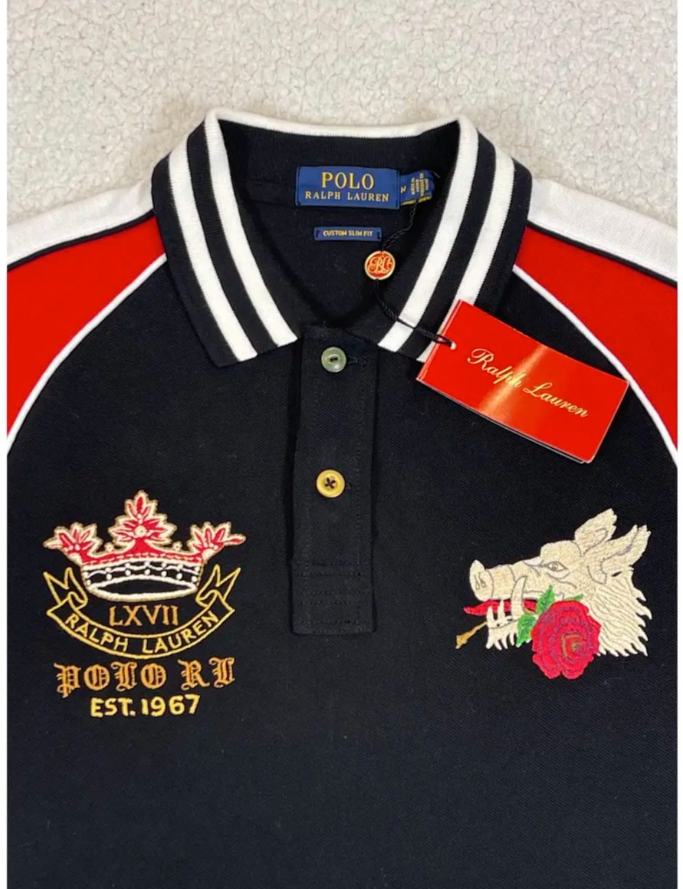 Polohemd im Custom Slim Fit – Chinesisches Neujahr