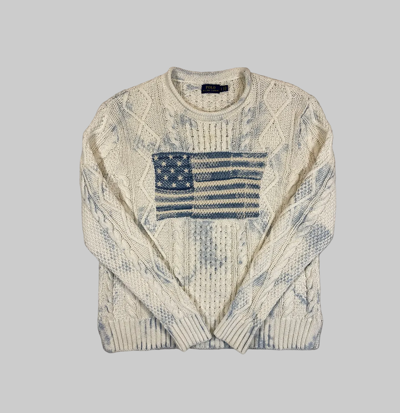 Polo Ralph Lauren Flag Aran Knit Sweater