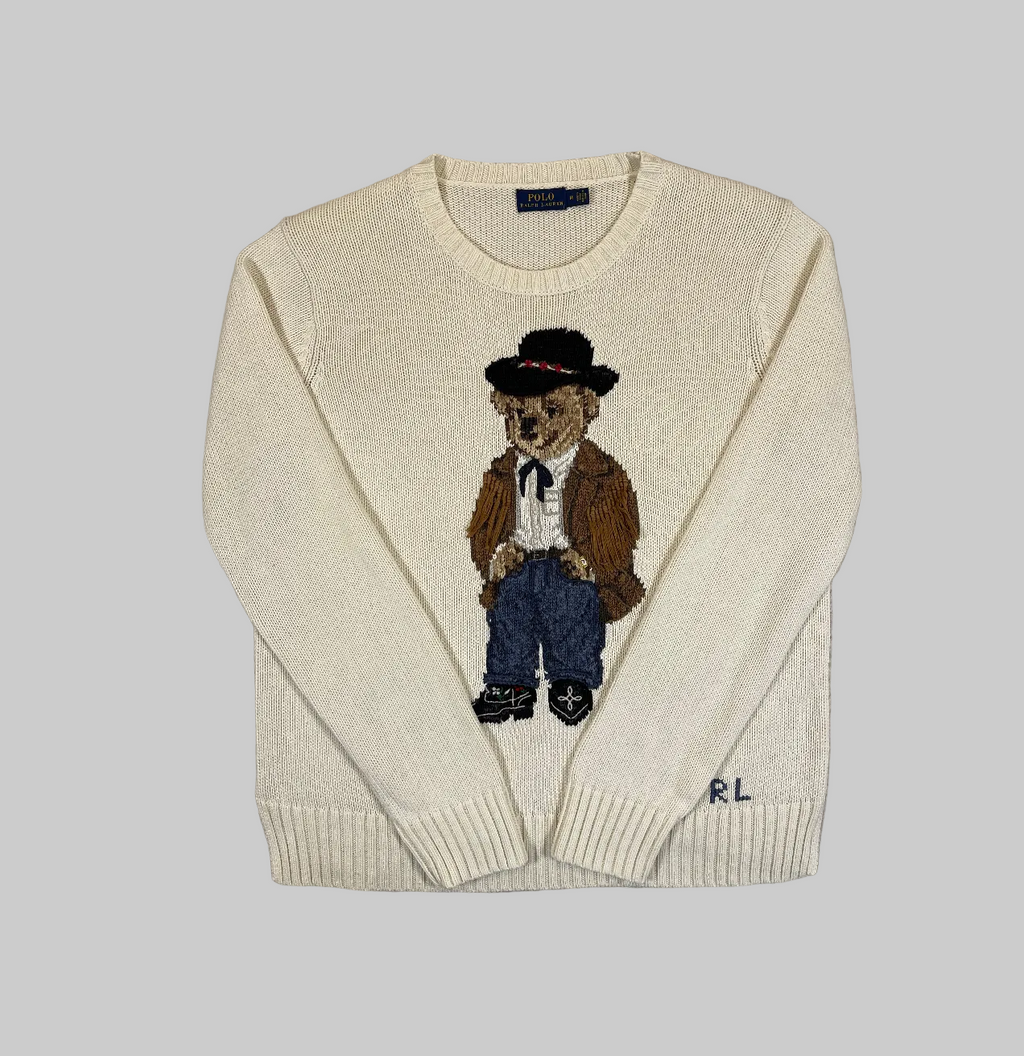 Polo Ralph Lauren Cowboy Polo Bear Cotton Sweater
